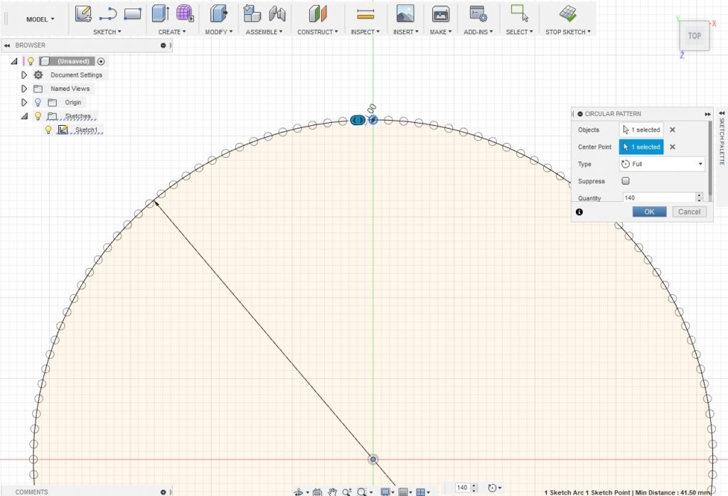 3D model of lens zoom ring in fusion360