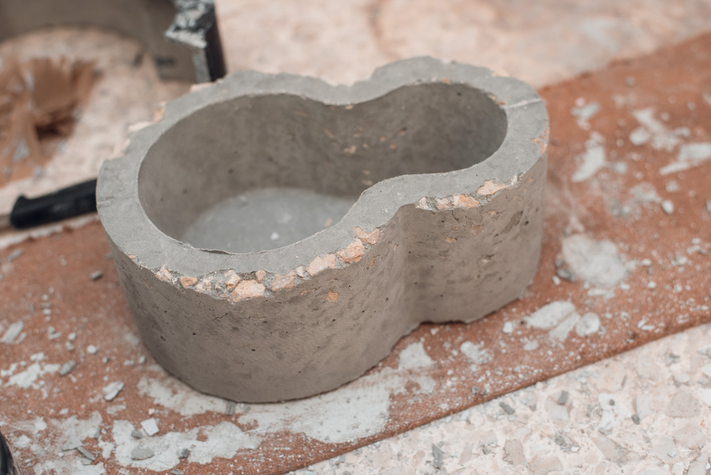 Concrete 3D printed flower pot